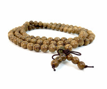 Load image into Gallery viewer, Wengue 108 Prayer Bead Mala Bracelet Necklace Buddhist Meditation 8mm Brown Wood