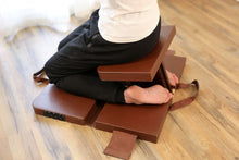 Load image into Gallery viewer, Zen Meditation Wooden Stool Bench Folding Kneelin Yoga Cushion Pad Mat Chair US