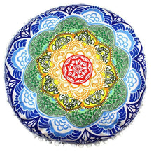 Load image into Gallery viewer, Mandala Large Round Floor Pillow Boho Meditation Throw Pillow Cushion Cover