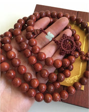 Load image into Gallery viewer, 10mm-Sandalwood-Buddhist-Buddha-Meditation-108-Prayer-Mala-Necklace-Bracelet