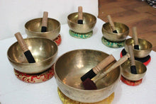 Load image into Gallery viewer, Chakra Healing Tibetan Singing Bowl Set of 7 Hand Hammered Himalayan Meditation