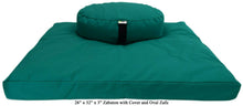 Load image into Gallery viewer, Zafu &amp; Zabuton Meditation Set, Organic Buckwheat fill, Cotton Hemp, Made in USA