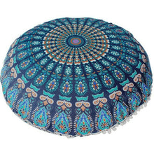 Load image into Gallery viewer, Mandala Large Round Floor Pillow Boho Meditation Throw Pillow Cushion Cover
