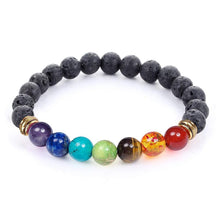 Load image into Gallery viewer, 7 Chakra Healing Bracelet Real Stones Natural Gemstone Yoga Meditation Jewelry