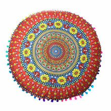 Load image into Gallery viewer, 1X Home Round Pillow Case Mandala Geometric Meditation Floor Cushion Cover Decor