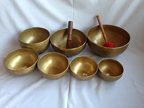Chakra Healing Tibetan Singing Bowl Set of 7 Hand Hammered Himalayan Meditations