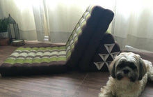 Load image into Gallery viewer, Thai Cushion Yoga Meditation Sleeping Pad Zen Lounge Triangle Folding Mat Green