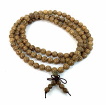 Load image into Gallery viewer, Wengue 108 Prayer Bead Mala Bracelet Necklace Buddhist Meditation 8mm Brown Wood