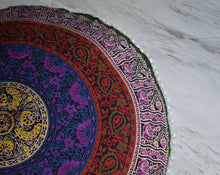 Load image into Gallery viewer, - Floor Pillow 32 Inch Round Meditation Cushion--Cover &amp; Insert -- 4 Rings