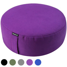 Load image into Gallery viewer, REEHUT Zafu Yoga Meditation Bolster Pillow Cushion Filled with Buckwheat - Ro...