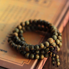 Load image into Gallery viewer, 1PC Sandalwood Buddhist Meditation 8mm*108 Prayer Bead Mala Bracelet Necklace