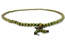 Load image into Gallery viewer, Sandalwood 108 Prayer Bead Mala Bracelet Necklace Buddhist Meditation 6mm Green