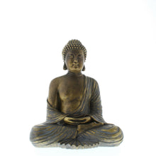 Load image into Gallery viewer, Meditating Metallic Bronze Look Lotus Sitting Buddha Statue NEW