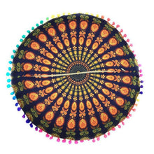 Load image into Gallery viewer, Mandala Large Round Floor Pillow Boho Meditation Throw Pillow Cushion Cover