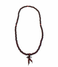 Load image into Gallery viewer, Sandalwood 108 Prayer Bead Mala Bracelet Necklace Buddhist Meditation 6mm Red