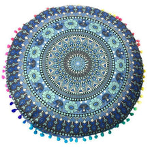 Load image into Gallery viewer, Mandala Large Round Floor Pillow Boho Meditation Throw Pillow Cushion Cover