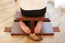 Load image into Gallery viewer, Zen Meditation Wooden Stool Bench Folding Kneelin Yoga Cushion Pad Mat Chair US