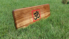 Load image into Gallery viewer, Hand Crafted Chestnut Stain Pi Meditation Bench With Hand Painted OM