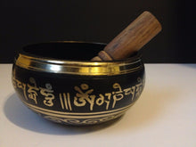 Load image into Gallery viewer, 5&quot; Tibetan Singing Bowl Black Meditation with Cushion and Mallet 3 day delivery