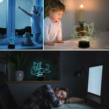 Load image into Gallery viewer, 3D Lamp Table Night Light LED Touch Control 7 Color Changing Bedroom Child Gift