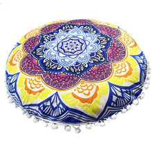 Load image into Gallery viewer, Mandala Large Round Floor Pillow Boho Meditation Throw Pillow Cushion Cover