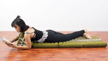 Load image into Gallery viewer, Thai Cushion Yoga Meditation Sleeping Pad Zen Lounge Triangle Folding Mat Green