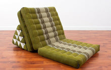 Load image into Gallery viewer, Thai Cushion Yoga Meditation Sleeping Pad Zen Lounge Triangle Folding Mat Green