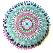 Load image into Gallery viewer, Mandala Large Round Floor Pillow Boho Meditation Throw Pillow Cushion Cover