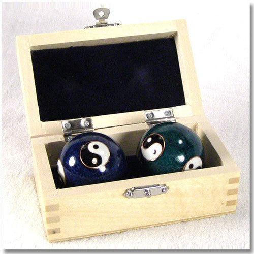 Chinese Harmony Balls Baoding cloisonne HAND Therapy MEDITATION YIN YANG