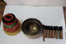 Load image into Gallery viewer, Chakra Healing Tibetan Singing Bowl Set of 7 Hand Hammered Himalayan Meditation
