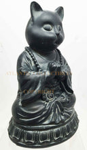 Load image into Gallery viewer, Ancient Meditating Cat on Lotus Levitating Buddha Figurine Zen Statue 6&quot;H Gift