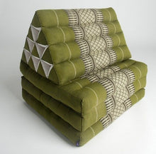 Load image into Gallery viewer, Thai Cushion Yoga Meditation Sleeping Pad Zen Lounge Triangle Folding Mat Green