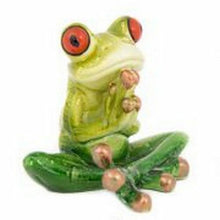 Load image into Gallery viewer, Meditating Frog Polystone Eyeglass Holder Approx 3&quot; High Great Gift Item
