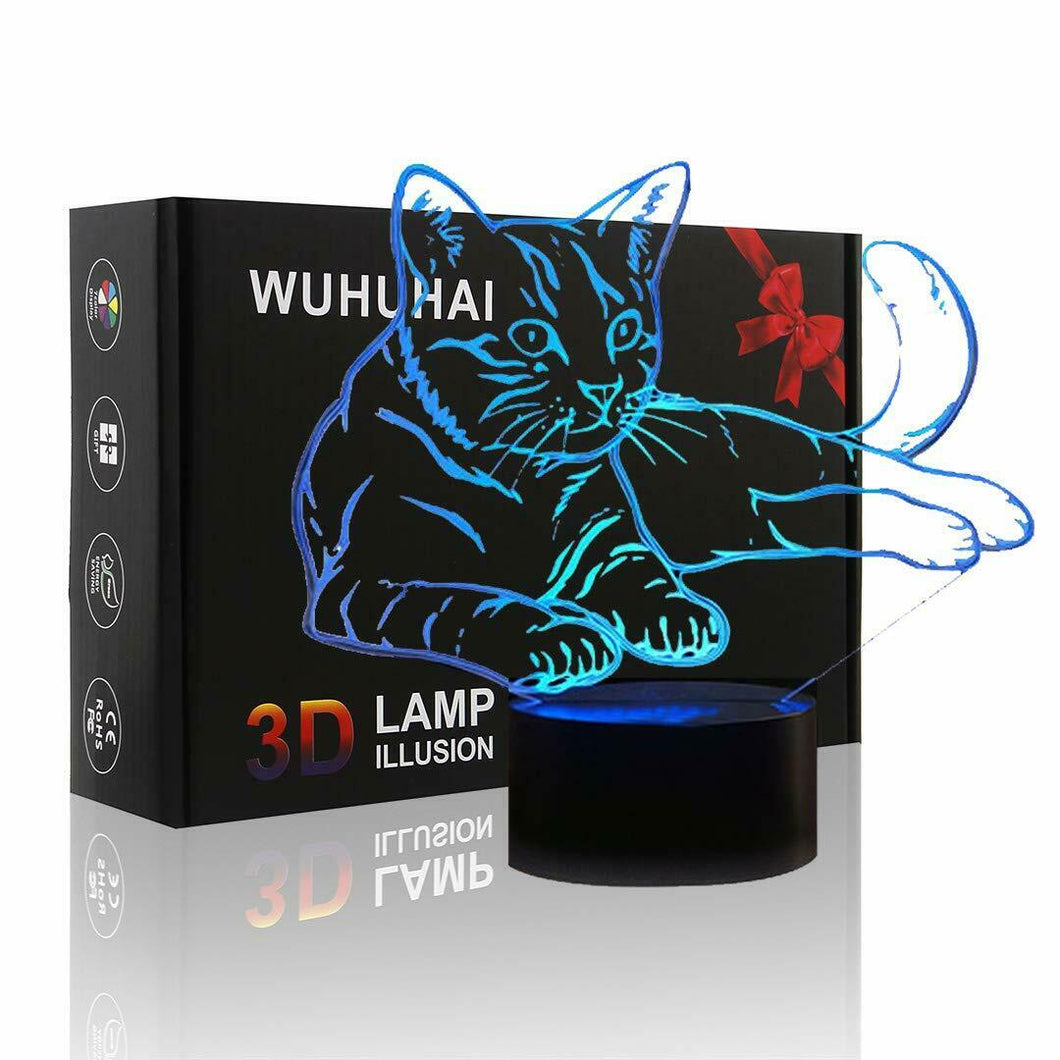 3D Lamp Table Night Light LED Touch Control 7 Color Changing Bedroom Child Gift