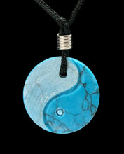 Load image into Gallery viewer, Yin Yang Gemstone Hand Carved Pendant Necklace Balance Meditation Zen Art Taiji