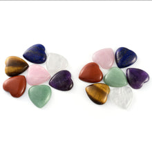Load image into Gallery viewer, 9pcs Set Heart Amethyst Crystal Pendulum Chakra Worry Stone Meditation Healing