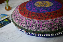 Load image into Gallery viewer, - Floor Pillow 32 Inch Round Meditation Cushion--Cover &amp; Insert -- 4 Rings
