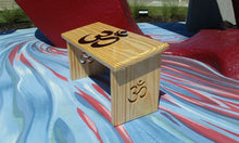 Load image into Gallery viewer, Hand Crafted Natural Finish Meditation Bench with Hand Painted OM and OM Legs