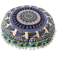 Load image into Gallery viewer, Mandala Large Round Floor Pillow Boho Meditation Throw Pillow Cushion Cover