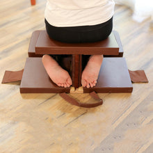 Load image into Gallery viewer, PORTABLE FOLDING MEDITATION STOOL WOOD ZEN GARDEN BENCH YOGA CHAIR KNEELING PAD