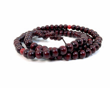Load image into Gallery viewer, Sandalwood 108 Prayer Bead Mala Bracelet Necklace Buddhist Meditation 6mm Red