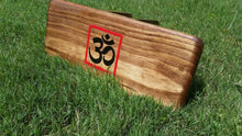 Load image into Gallery viewer, Hand Crafted Chestnut Stain Pi Meditation Bench With Hand Painted OM