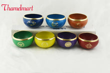 Load image into Gallery viewer, Chakra Healing Tibetan Singing Bowls Set of 7 for Meditation-handmade in Nepal