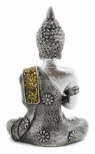 Load image into Gallery viewer, Small Feng Shui 4&quot; Thai Praying Meditating Silver Buddha Statue Figurine