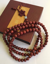 Load image into Gallery viewer, 10mm-Sandalwood-Buddhist-Buddha-Meditation-108-Prayer-Mala-Necklace-Bracelet