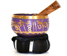 Load image into Gallery viewer, Seven 7 Chakra Set TIBETAN Meditation SINGING BOWL MALLET CUSHION Reiki Yoga
