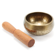 Load image into Gallery viewer, Yoga Chakra Healing Tibetan Singing Bowl Brass Meditation w/ Mallet Buddhist Set