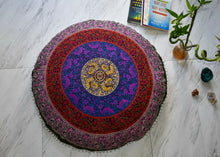 Load image into Gallery viewer, - Floor Pillow 32 Inch Round Meditation Cushion--Cover &amp; Insert -- 4 Rings