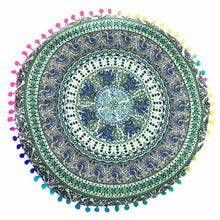 Load image into Gallery viewer, 1X Home Round Pillow Case Mandala Geometric Meditation Floor Cushion Cover Decor