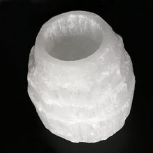 Load image into Gallery viewer, CHARGED Selenite Crystal Tower Candle Holder Protection Meditation Healing Aura